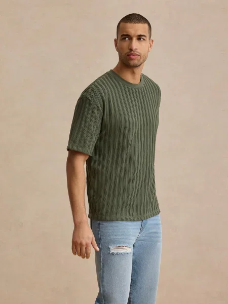 DAN FOX APPAREL Tricou Jonte oliv