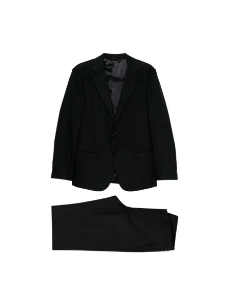 Garnitur Giorgio Armani wełniany klasyczny dwurzędowy czarny