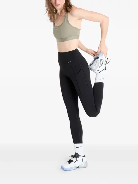 Top sport Nike din fleece plisat fără mâneci alb