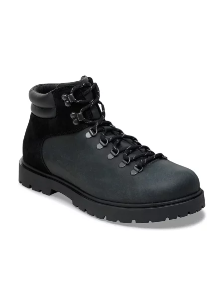 Kožne čizme Birkenstock Jackson ravni potplat crna