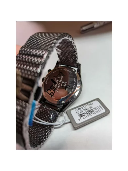 Lniany zegarek Swiss Alpine Military czarny