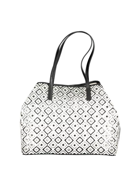 Lniana wielobarwność torebka Guess czarna