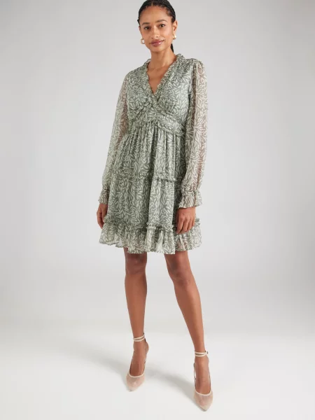 VERO MODA Rochie VMSMILLA verde închis alb