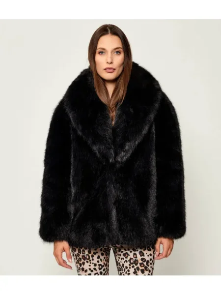 Blană palton de blană Liu Jo negru