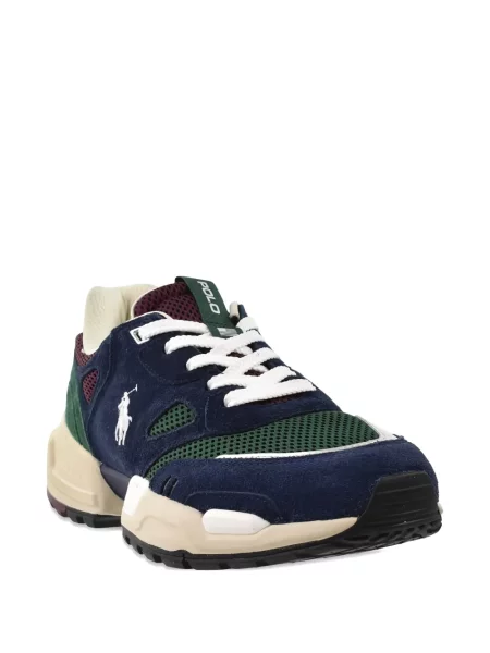 Sneakerși Polo Ralph Lauren din piele de căprioară maro