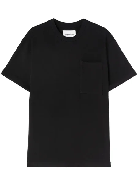 Tricou Jil Sander cu decolteu rotund negru