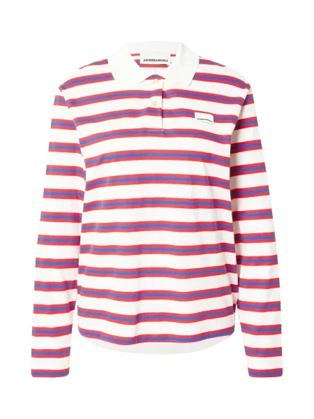 ARMEDANGELS Tričko krémová / modrá červená