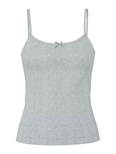 PIECES Top deschis gri