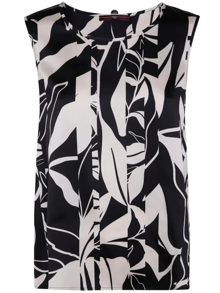 Bluză High cu model floral cu imagine negru