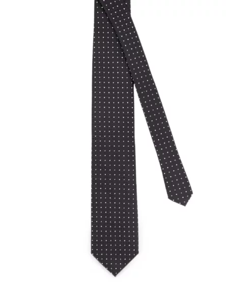 Cravată Tom Ford cu buline din jacard negru
