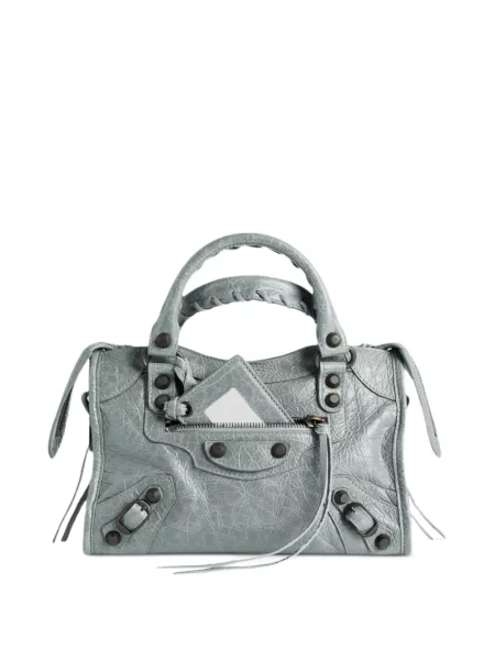 Geantă shopper Balenciaga din piele gri