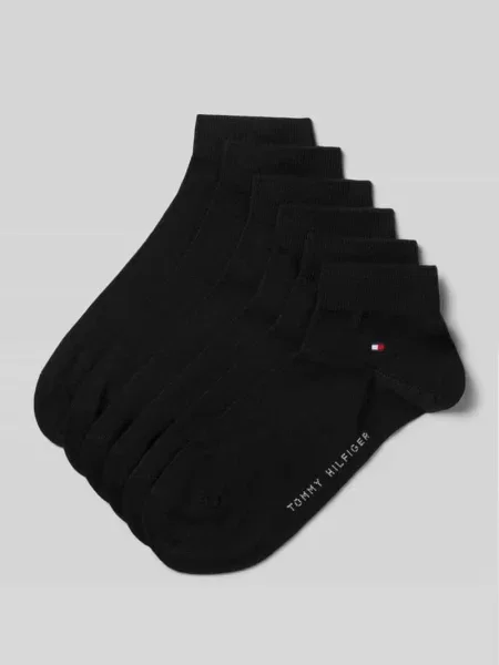 Skarpety z mieszanki bawełny w zestaw 6 par model QUARTER Tommy Hilfiger czarne