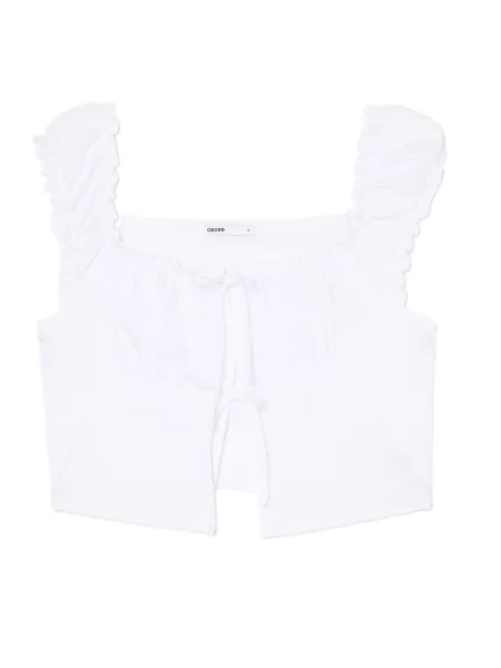 Cropp Кроп топ із зав’язкою білий