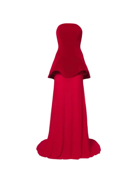 Rochie David Koma fără bretele roșu