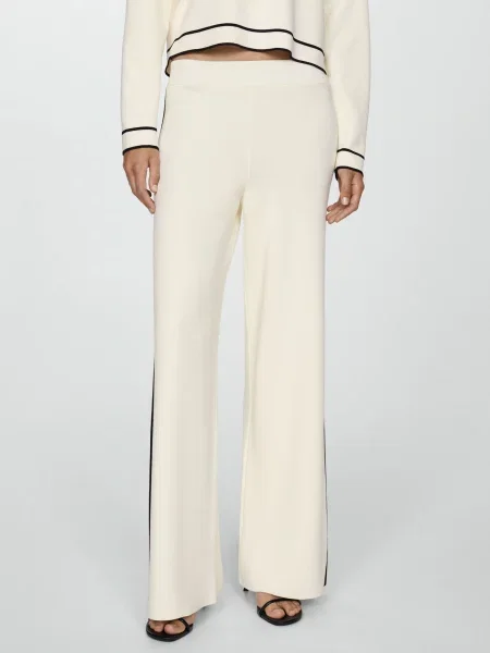 MANGO Штани палаццо білий