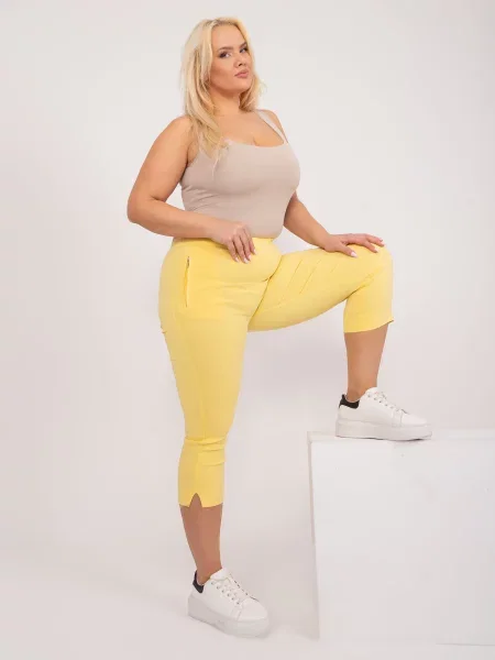 Pantaloni Fashionhunters galben