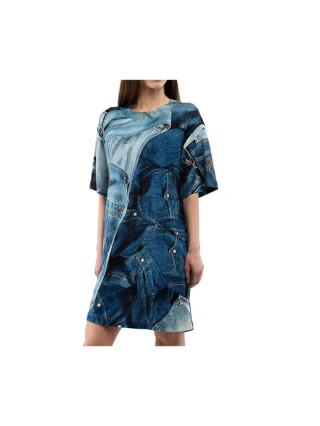 Sukienka Moschino niebieska