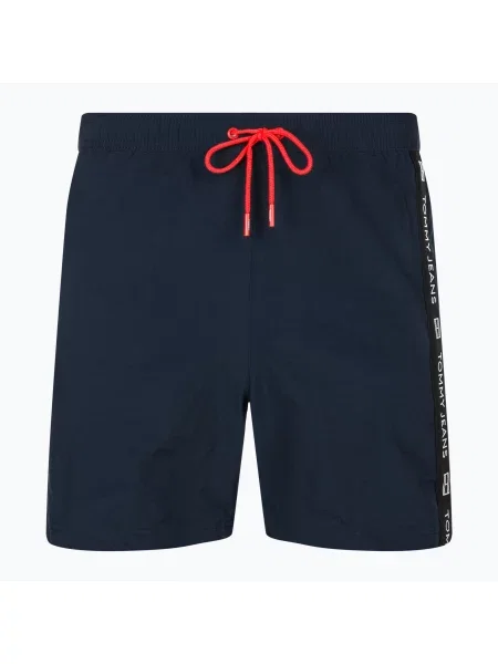 Мъжки шорти за плуване Tommy Jeans SF Medium Drawstring Side Tape dark night navy синьо