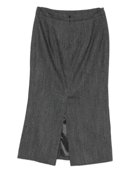 Fustă midi Seventy până la genunchi gri