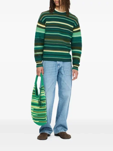 Pulover Jw Anderson de lână cu dungi verde