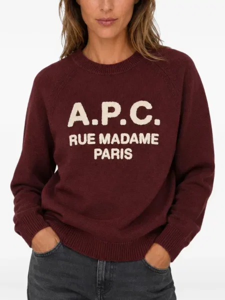 Pulover A.p.c. cu autograf roșu