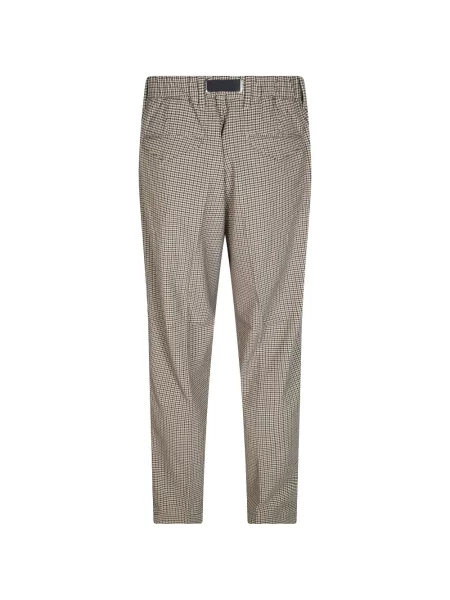 Pantaloni White Sand în carouri alb