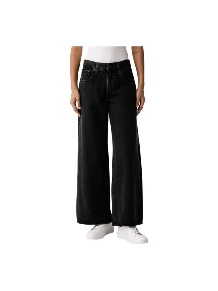 Szerokie jeansy Levi's czarne