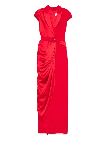 Rochie Silk Love & Lace de mătase de costum roșu