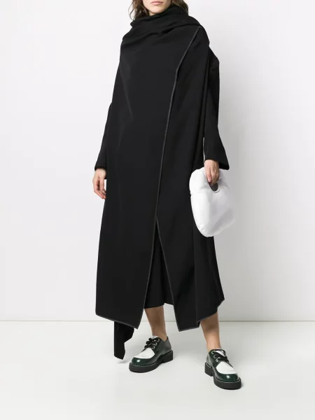 Kabát Comme Des Garçons Pre-owned s šálovým límcem černý
