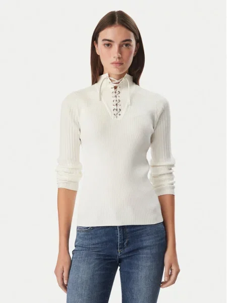 Liu Jo Sport Sweter Kremowy