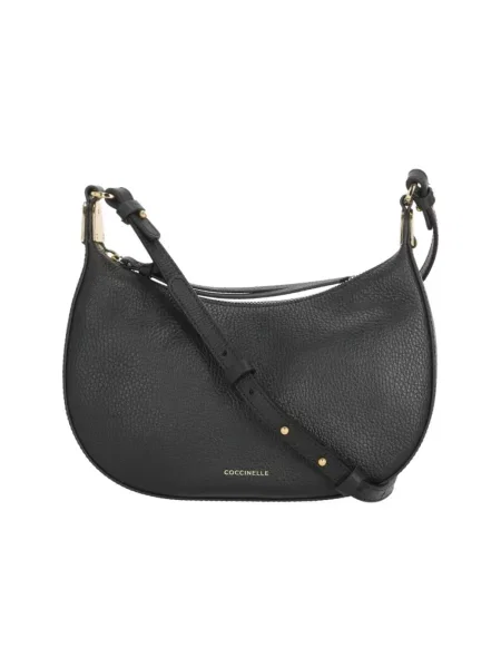 Torebka crossbody Coccinelle skórzana biznesowa czarna