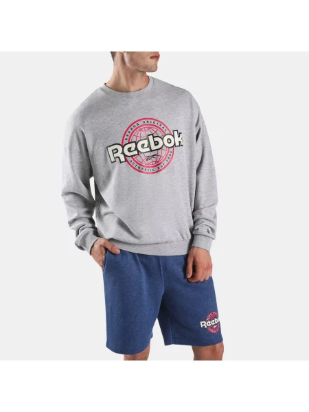 Reebok Bluza World Crew male Athletic Grey Marl Size: szara