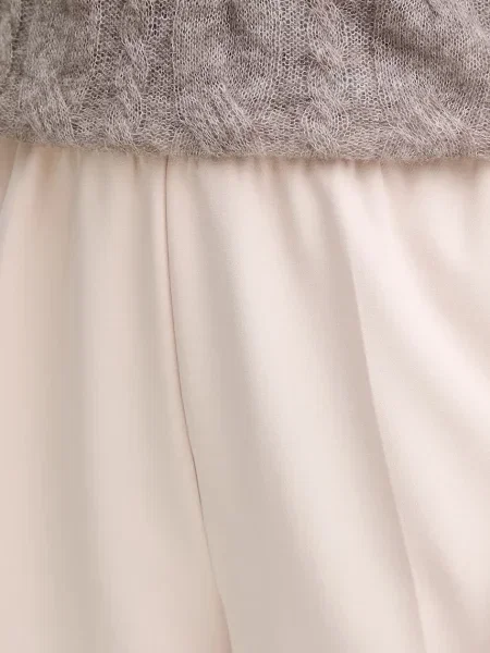 Штани Guess ROBERTA прямі висока посадка бежевий