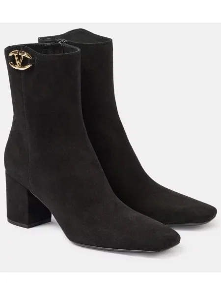 Botine Valentino Garavani din piele de căprioară negru