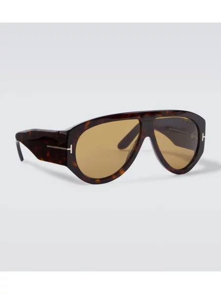 Ochelari de soare aviator Tom Ford maro