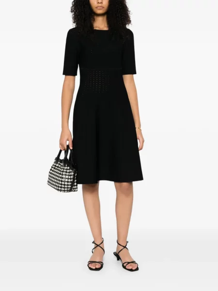 Rochie mini Hervé Léger scurtă de costum negru