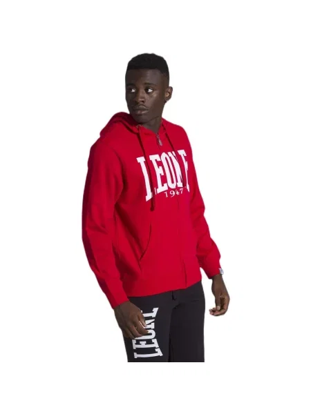 Fleece fleece melegítő felső Leone 1947 piros