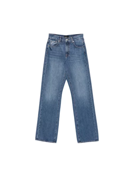 Jeansy straight leg 7 For All Mankind niebieskie