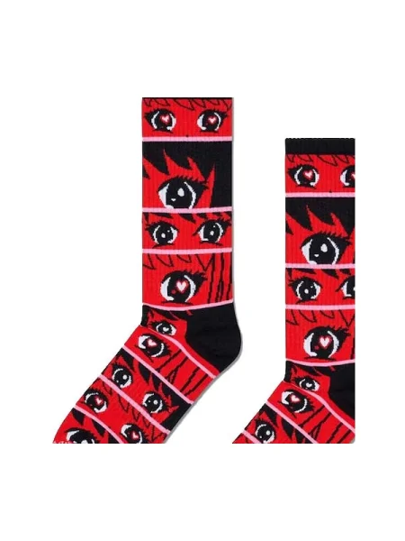 Șosete Happy Socks cu dungi roșu