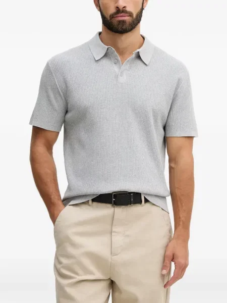 Polo Michael Kors tricotate cu nervuri gri