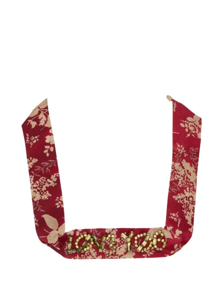 Gulerat colier Red(v) cu model floral roșu