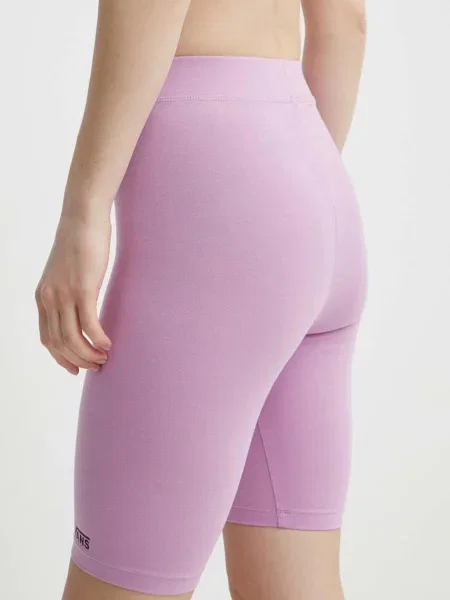 Kraťasy Vans hladké high waist fialová