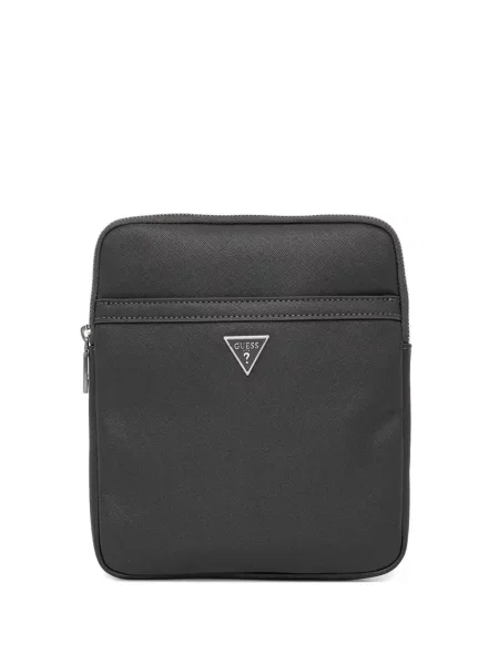 Geantă crossbody Guess cu autograf negru