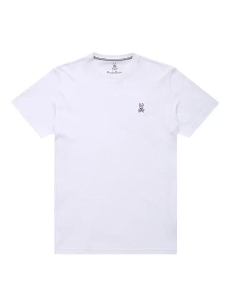 Tricou Psycho Bunny cu decolteu rotund alb