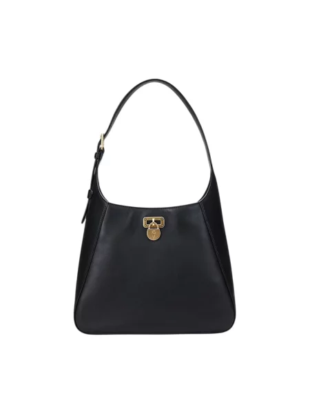 Torebka skórzana Ralph Lauren skórzana czarna