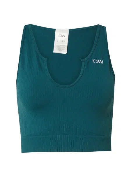 ICANIWILL Športni top jelka / off-bela bela