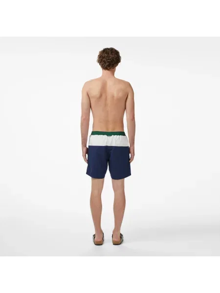 Lacoste Szorty Kąpielowe Z Blokadą Koloru Regular Fit granatowe