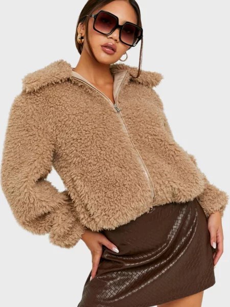 Шуба Tally Weijl бежева