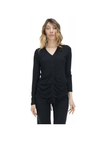 Lung tricou Leone 1947 cu mâneci lungi negru