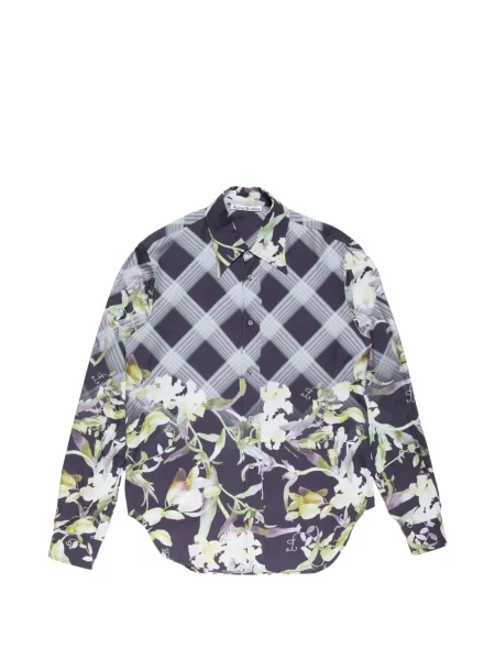 Cămașă Acne Studios cu model floral cu imagine albastru